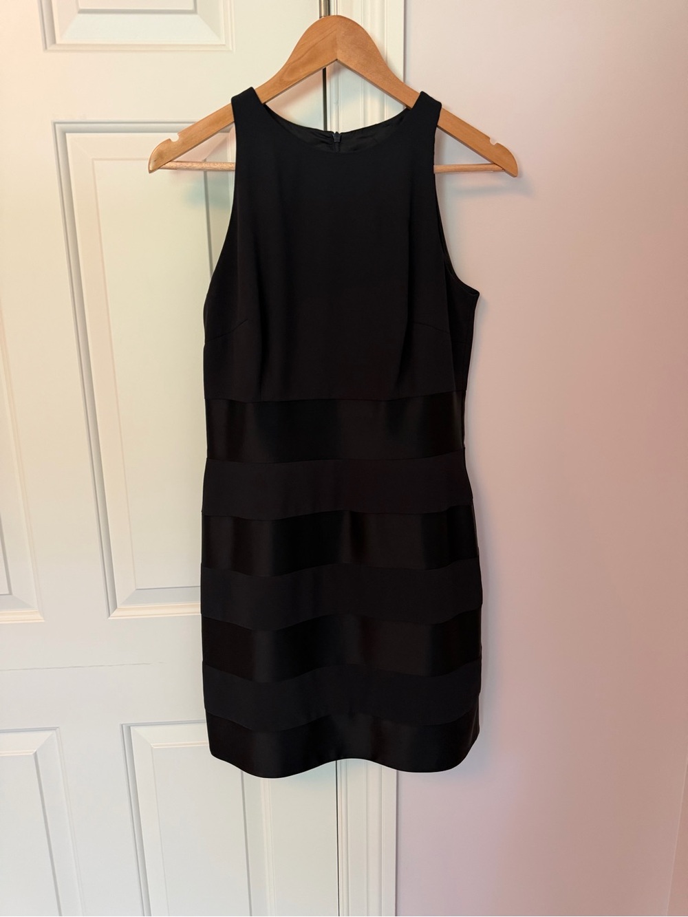 Laundry By Shelli Segal Black Striped Band Mini Dress - Classic 90s Vintage